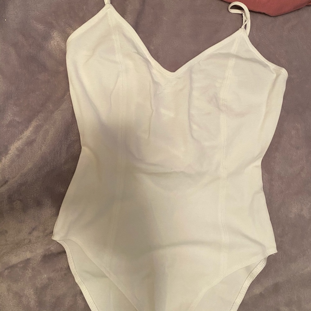 White bodysuit cries cross back size small
